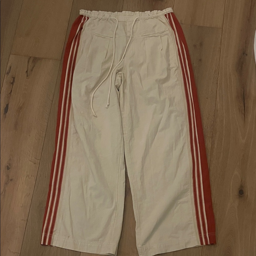 Women’s Cream and Red striped Pants